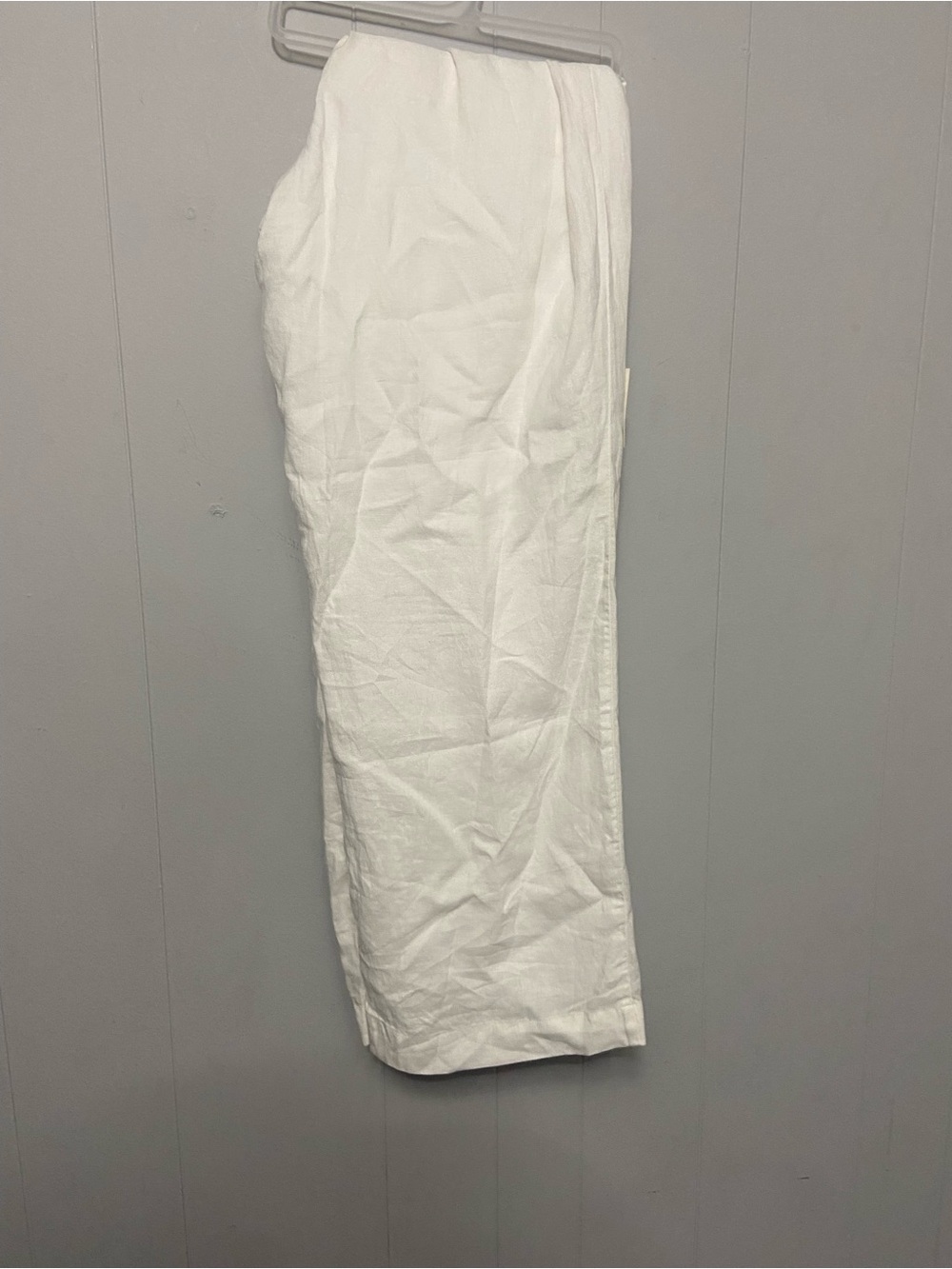 NWT 100% Linen White Pants. Size 16 Resort wear, Vacation, Minimalist Lagen,